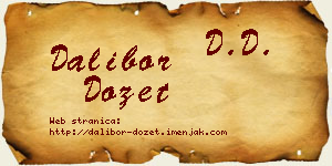 Dalibor Dozet vizit kartica